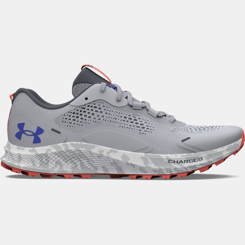 Women's  Under Armour  Charged Bandit Trail 2 Running Shoes Mod Gray / Coral Dust / Electric Purple 4